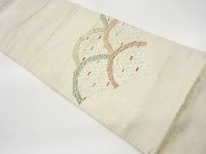 光悦垣に鹿の子・花菱模様刺繍袋帯